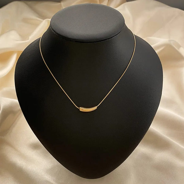 Round Tube Pendant Necklace