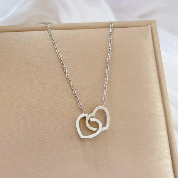 Two Heart Pendant Necklace